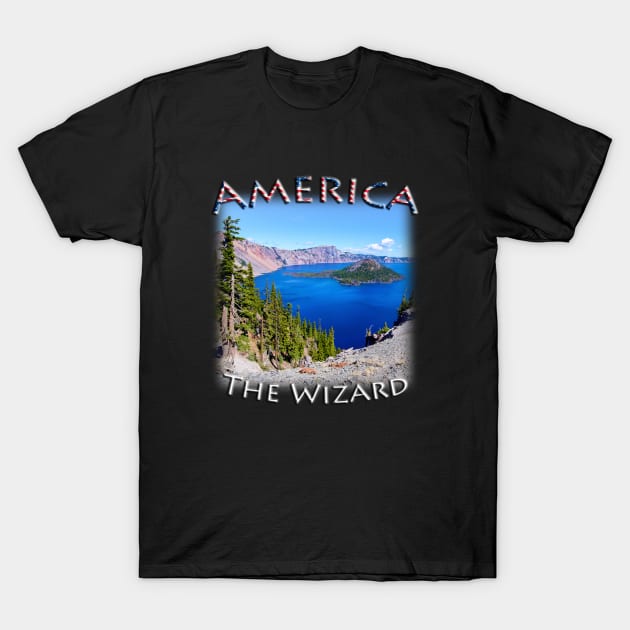 America - Crater Lake "The Wizard" T-Shirt by TouristMerch